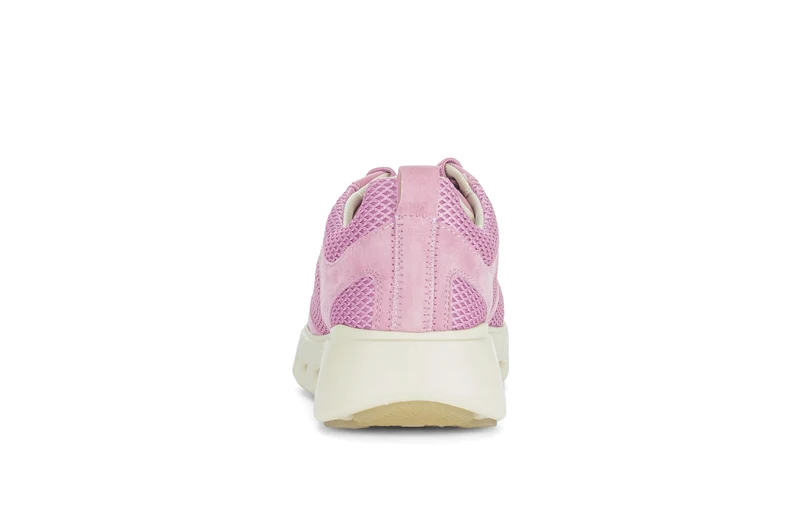 Baskets roses en textile et nubuck