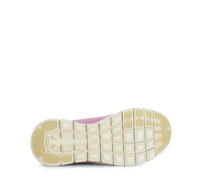 Baskets roses en textile et nubuck