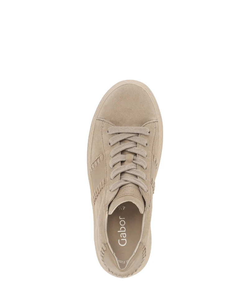 Baskets beiges en velours