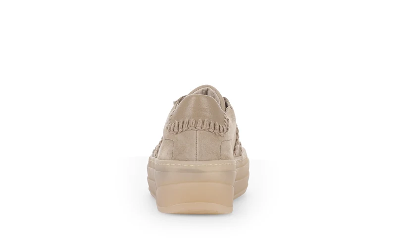 Baskets beiges en velours