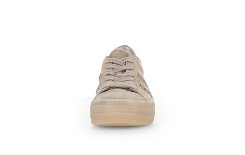 Baskets beiges en velours