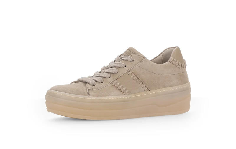 Baskets beiges en velours