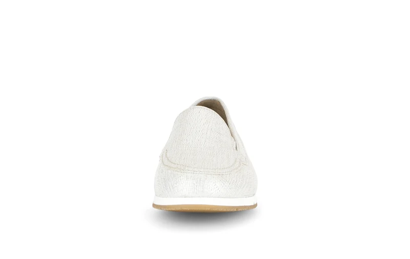 Mocassins blancs en cuir imprimé reptile