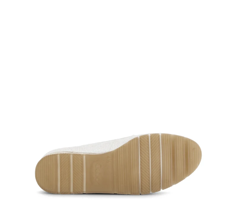 Mocassins blancs en cuir imprimé reptile