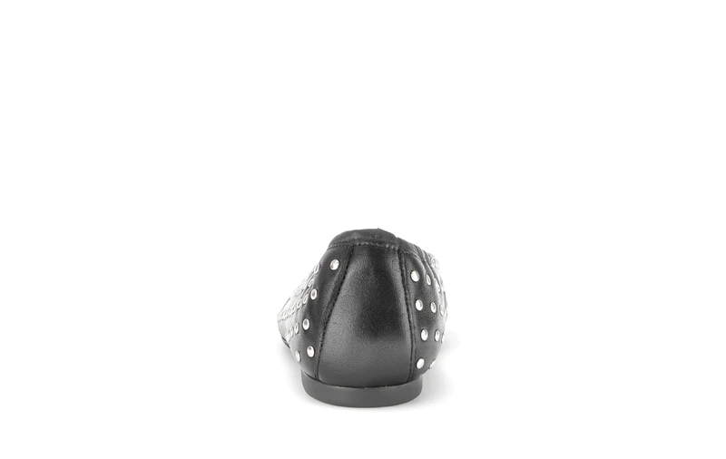 Ballerines noires en cuir lisse