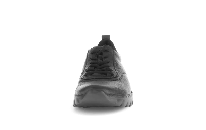 Baskets noires en cuir imprimé