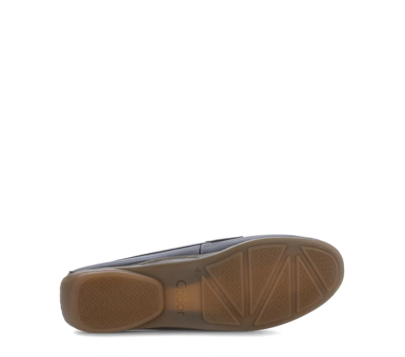 Mocassins noirs en cuir lisse