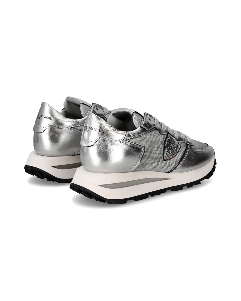 Women's Tropez Haute Low-Top Sneakers in Leather, Silver