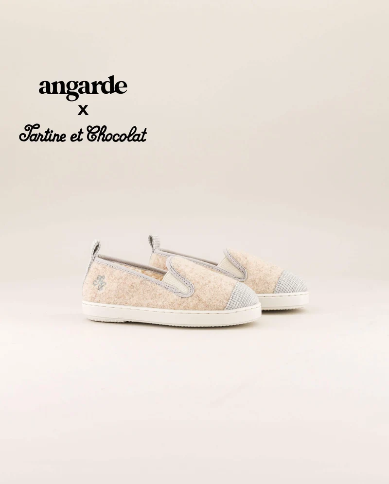 Chausson enfant Bruson, collab' x Tartine et Chocolat carreaux