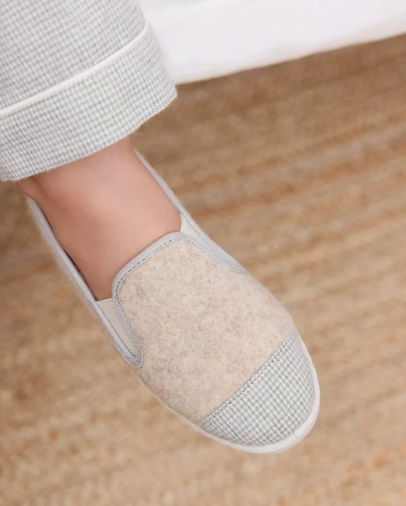 Chausson enfant Bruson, collab' x Tartine et Chocolat carreaux