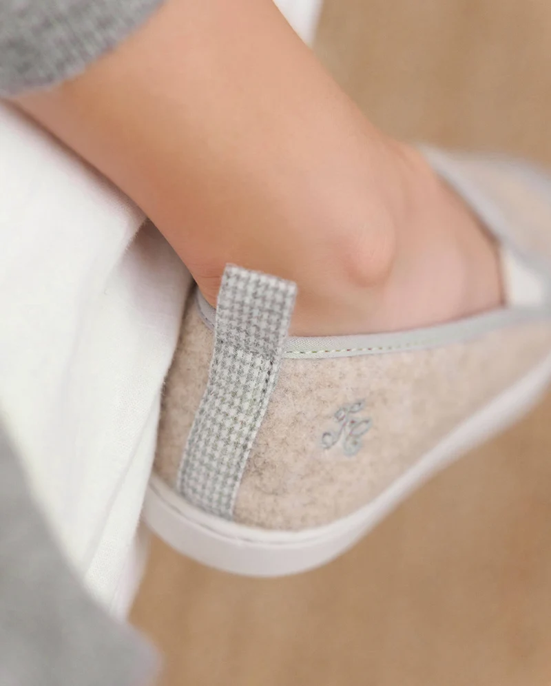 Chausson enfant Bruson, collab' x Tartine et Chocolat carreaux