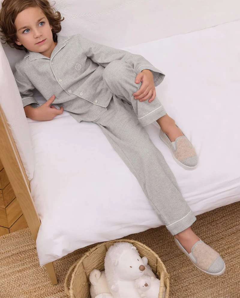 Chausson enfant Bruson, collab' x Tartine et Chocolat carreaux