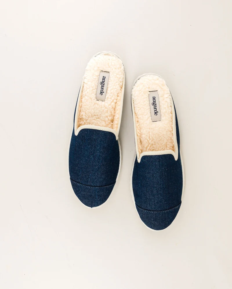 Mule homme Aime, denim brut