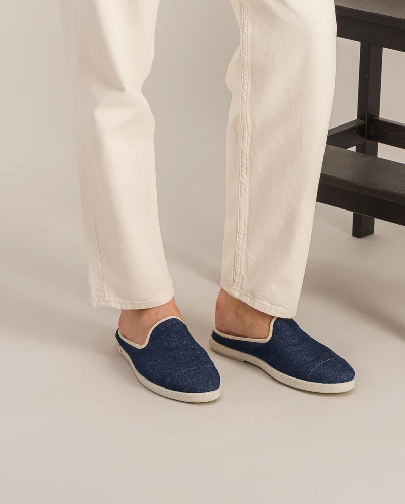 Mule homme Aime, denim brut