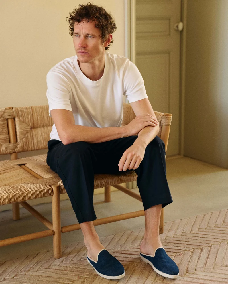 Mule homme Aime, denim brut