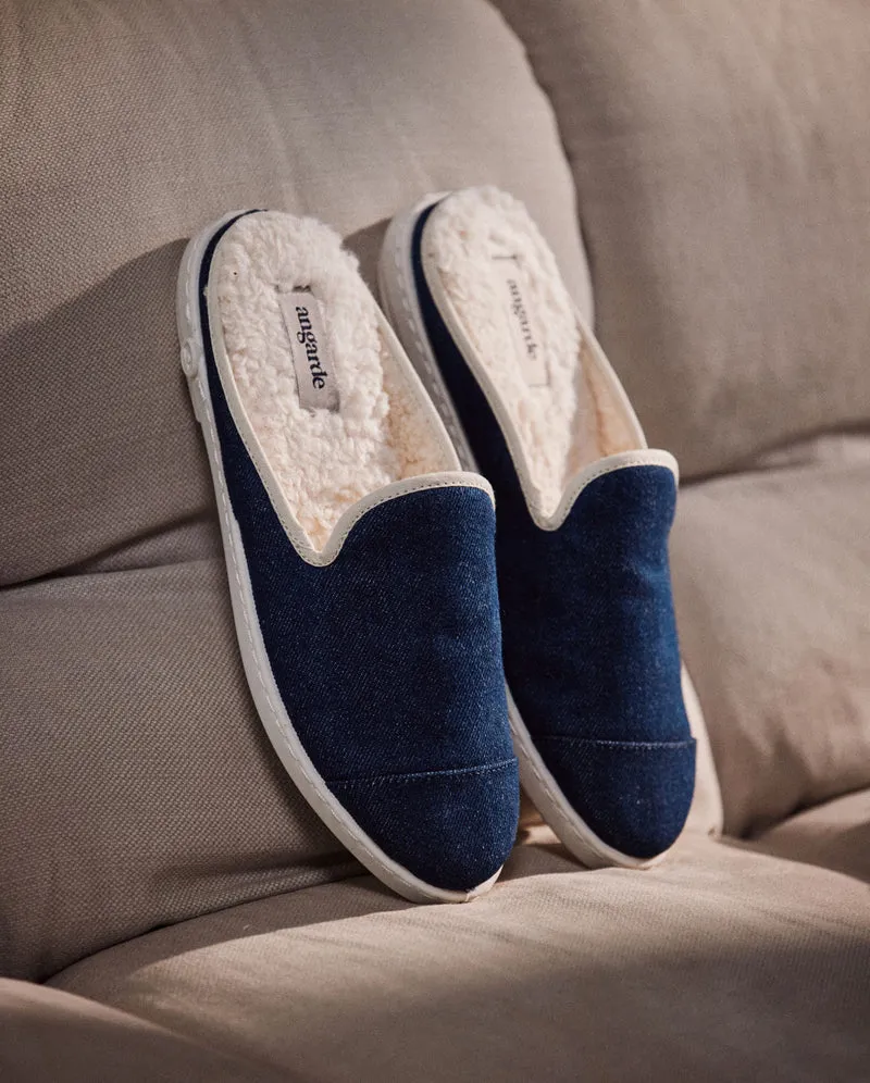 Mule homme Aime, denim brut