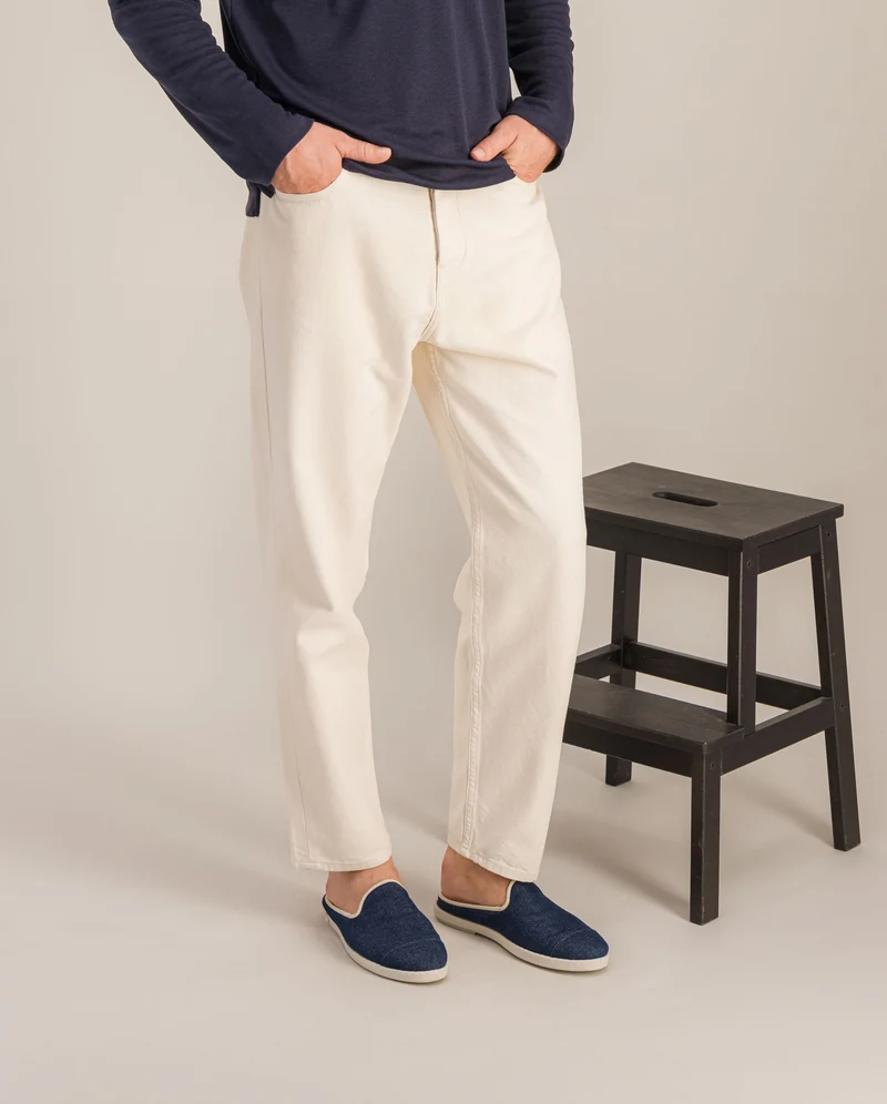 Mule homme Aime, denim brut