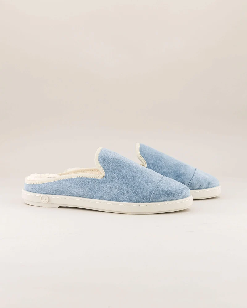 Mule femme Aime, cuir ciel