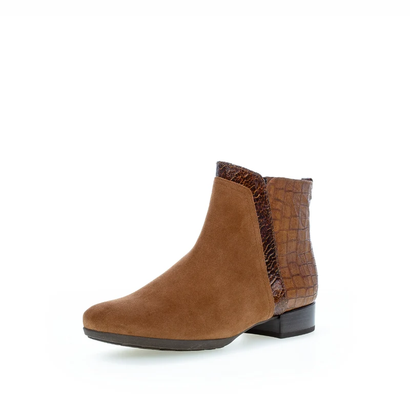 Bottines cognac en cuir