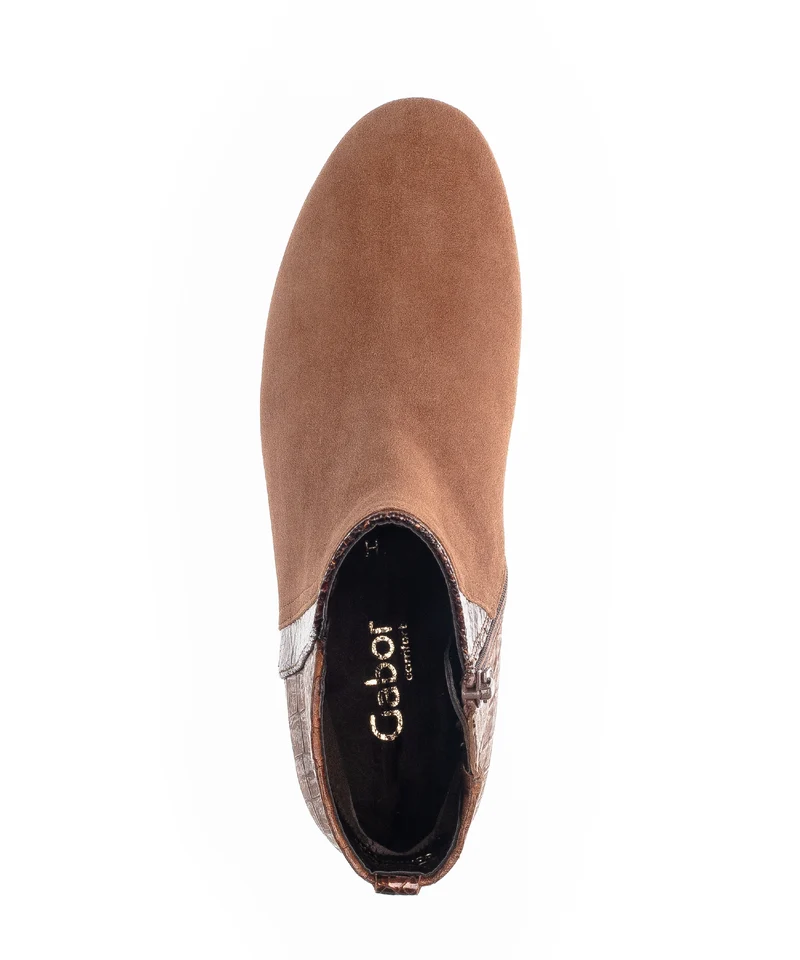 Bottines cognac en cuir
