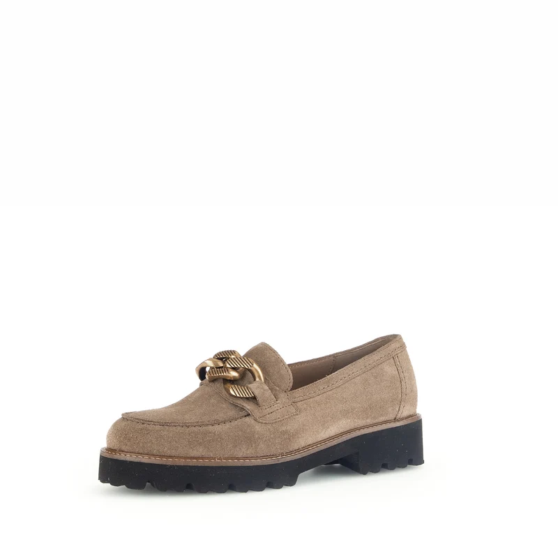 Mocassins taupe en velours