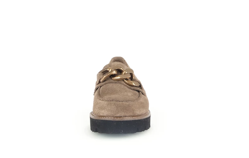 Mocassins taupe en velours