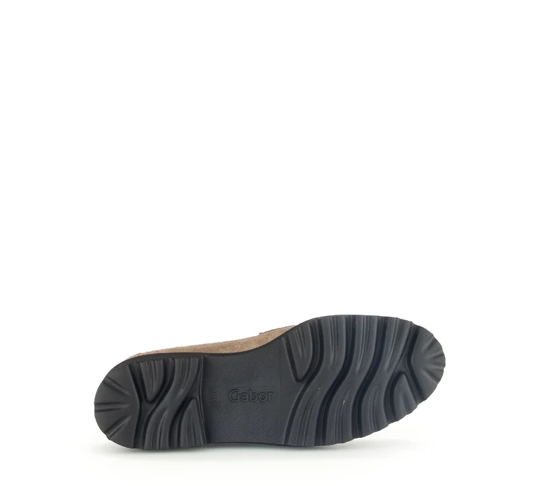 Mocassins taupe en velours