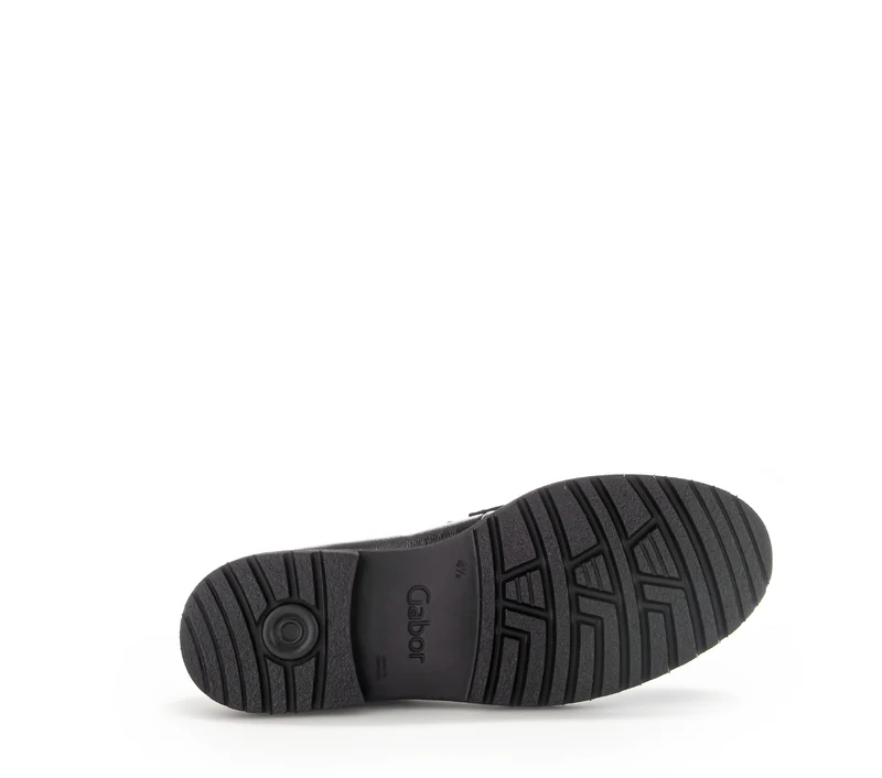 Mocassins noirs vernis à imprimé
