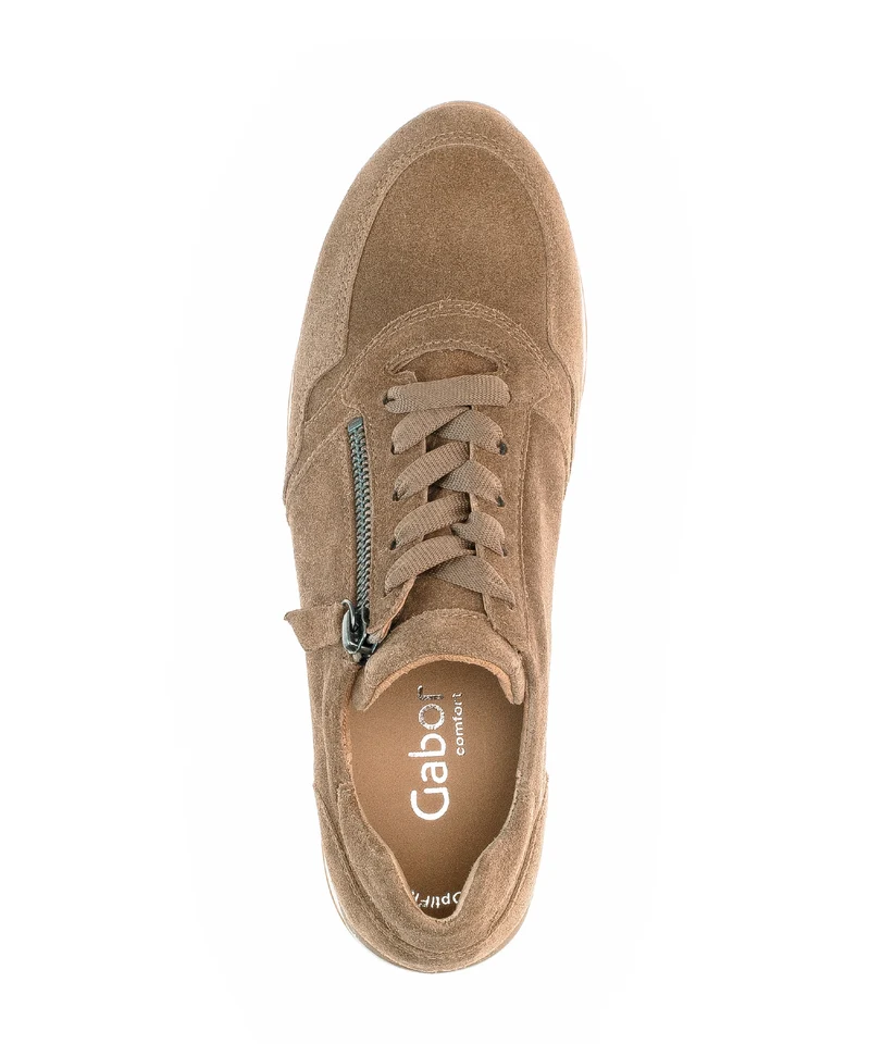 Sneakers cognac en suède