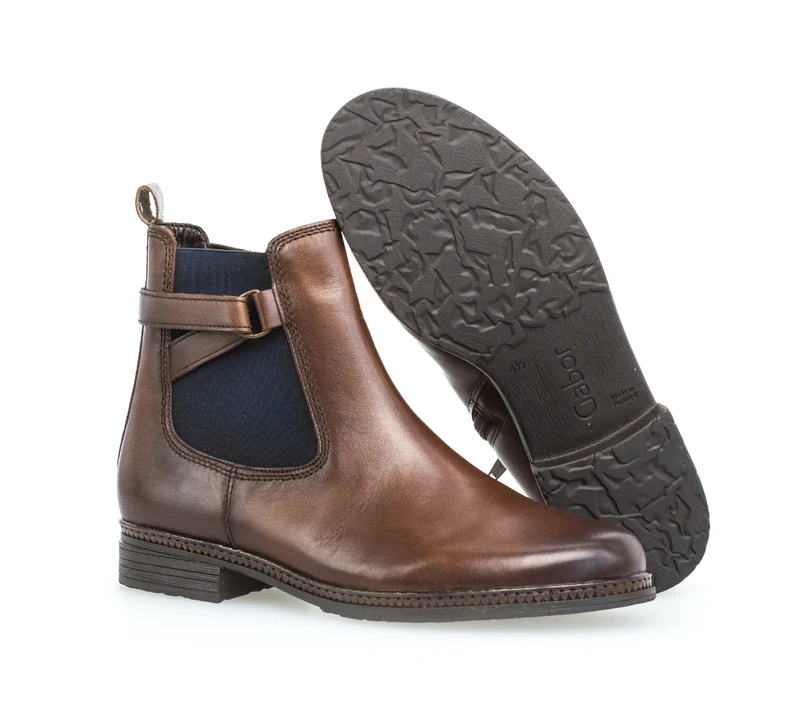 Bottines cognac en cuir