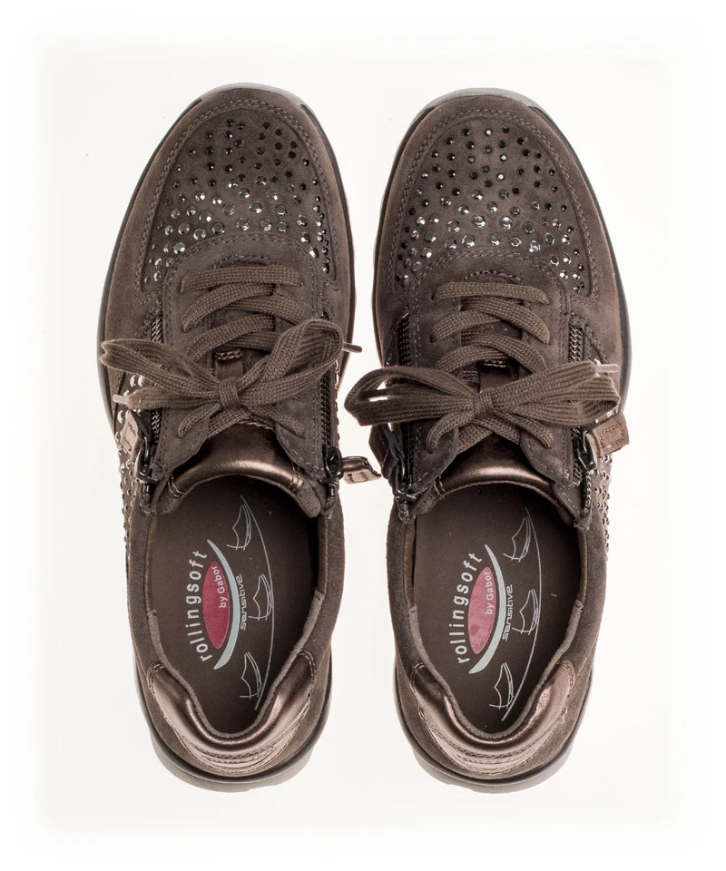 Baskets Rolling Soft grises en cuir