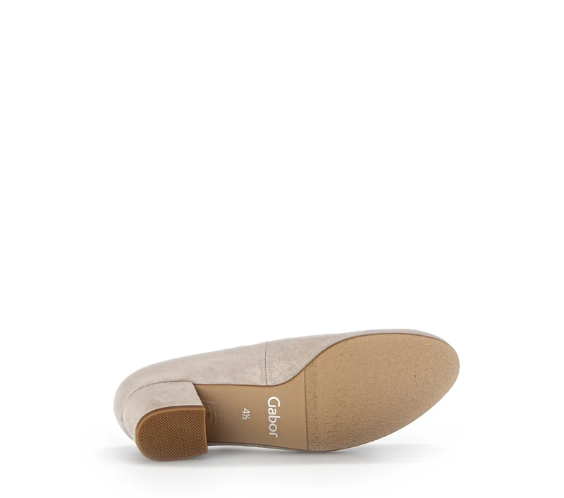 Escarpins beige-dorés en cuir métallisé