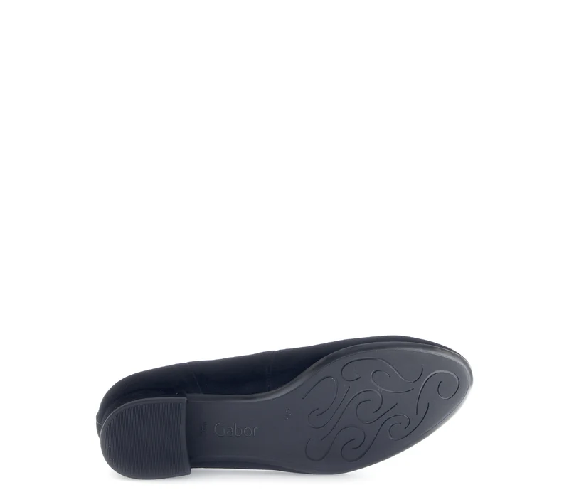 Escarpins noirs en cuir velours