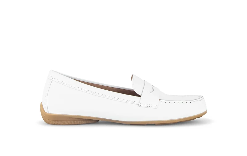 Slip-ons blancs en cuir lisse