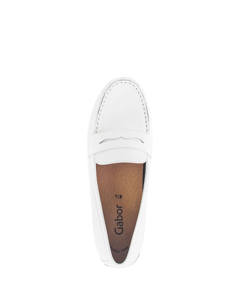 Slip-ons blancs en cuir lisse