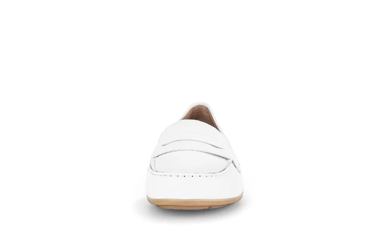 Slip-ons blancs en cuir lisse