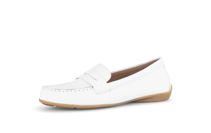 Slip-ons blancs en cuir lisse