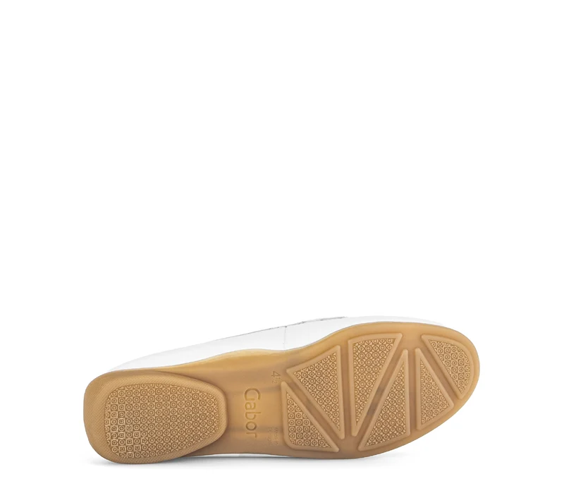 Slip-ons blancs en cuir lisse