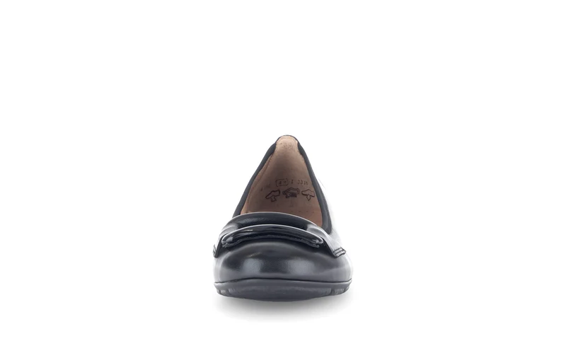 Ballerines noires en cuir lisse