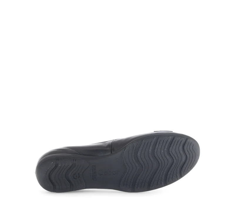 Ballerines noires en cuir lisse