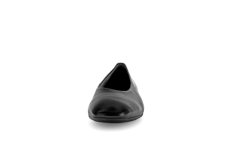 Ballerines noires en cuir lisse