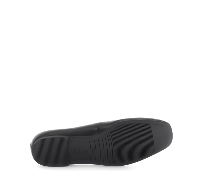 Ballerines noires en cuir lisse