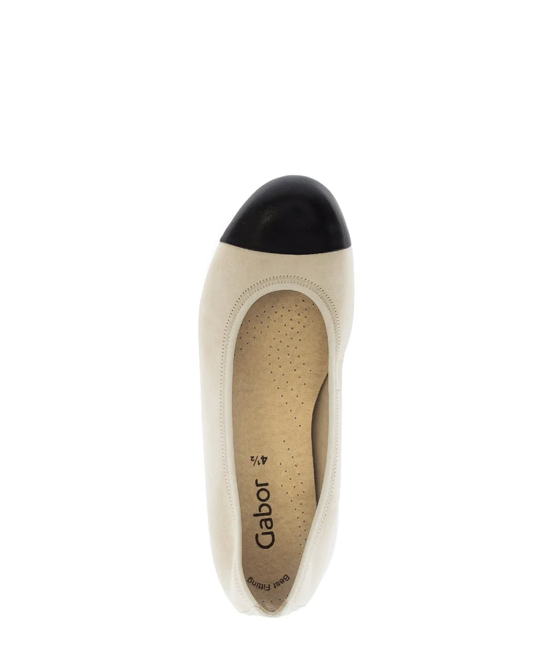Ballerines beiges en velours