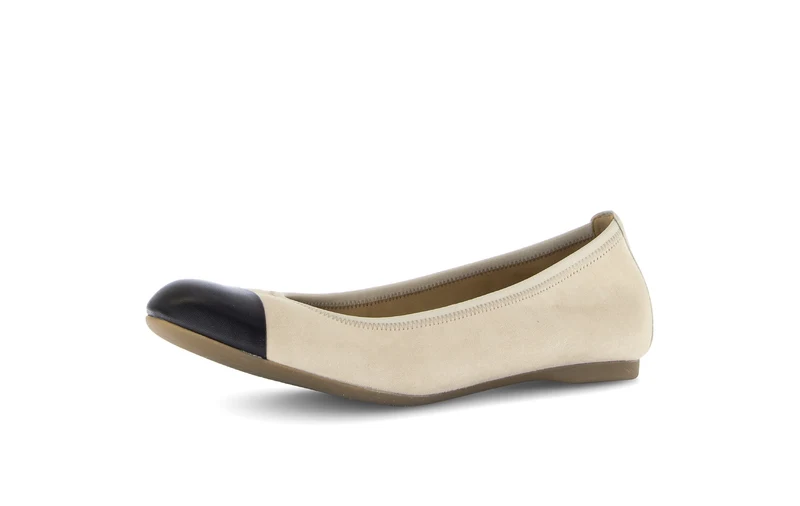 Ballerines beiges en velours