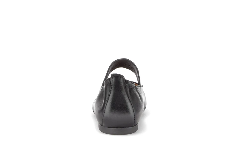 Ballerines noires en cuir lisse
