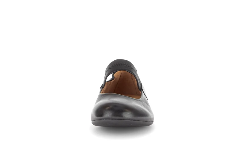 Ballerines noires en cuir lisse