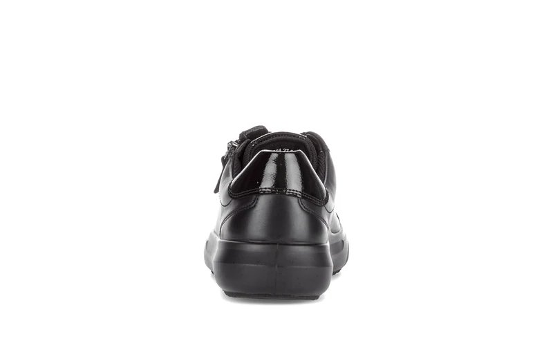 Baskets noires en cuir lisse