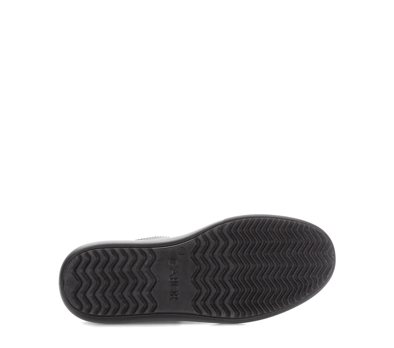 Baskets noires en cuir lisse