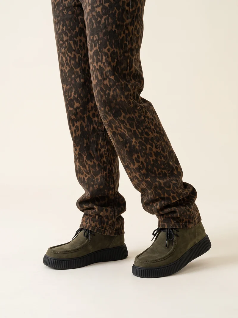 DERBIES PIPER KAKI SUEDINE