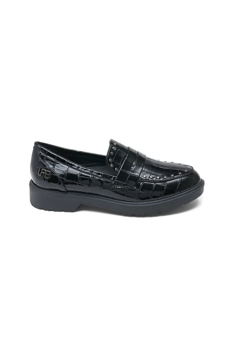 MOCASSINS PADOUE NOIR CROCO